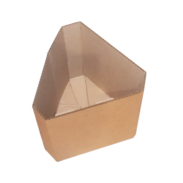 Cesto de escritorio triangular de cartón - Imagen 2