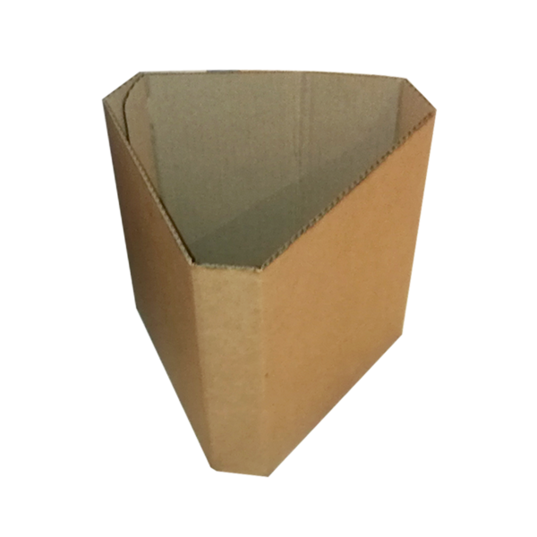 Cesto de escritorio triangular de cartón