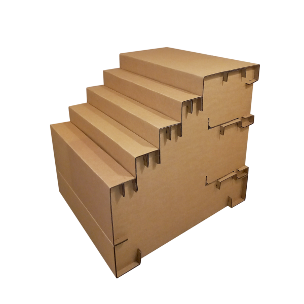 Exhibidor modular 5 estantes de cartón